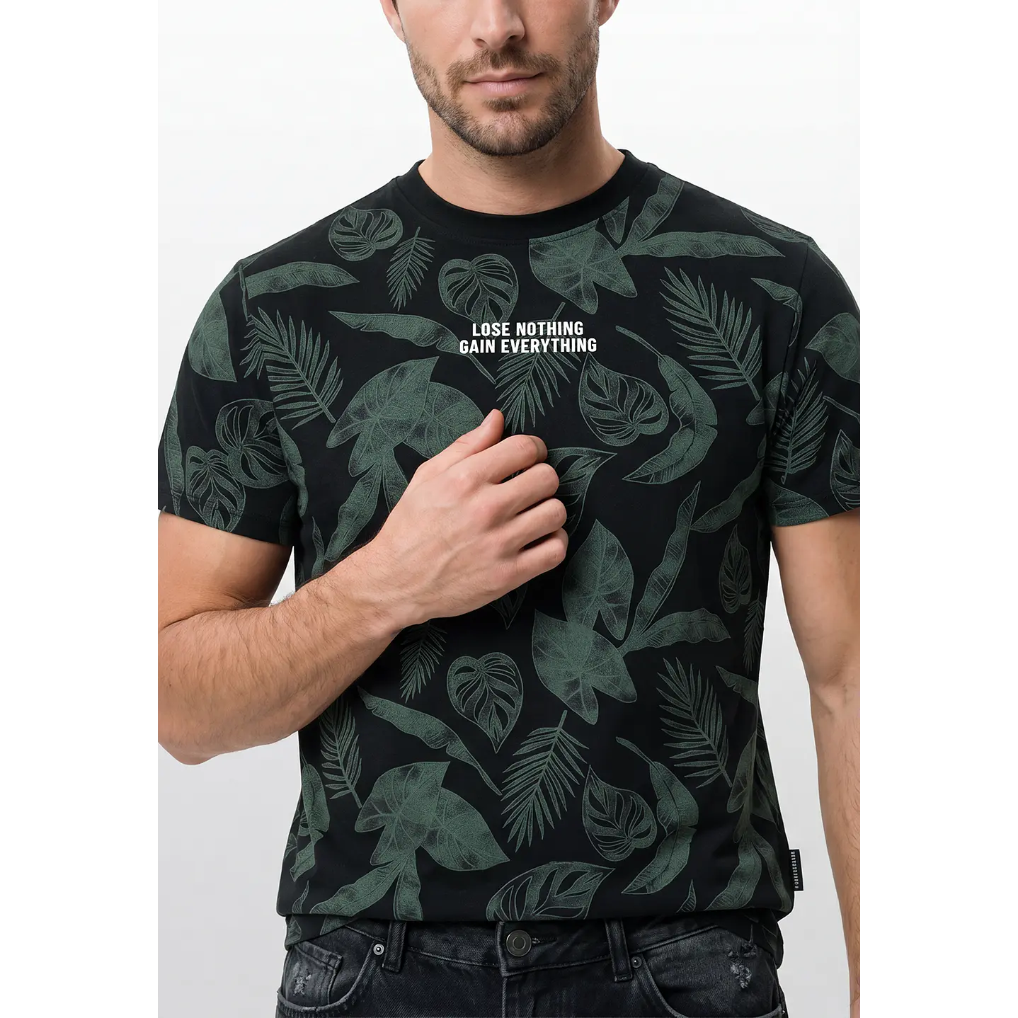 Polera Frases Hombre Negro 2