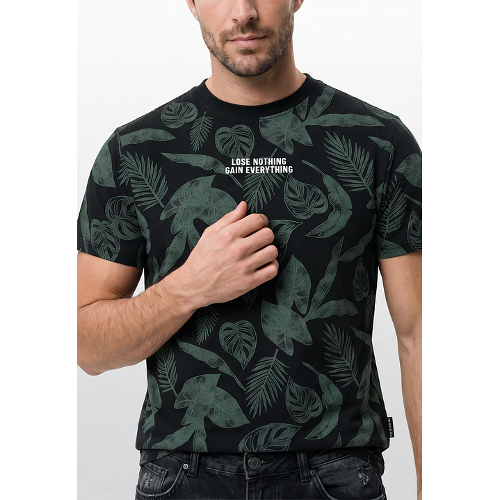 Polera Frases Hombre Negro 2