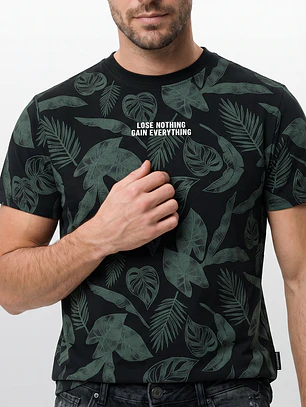 Polera Frases Hombre Negro