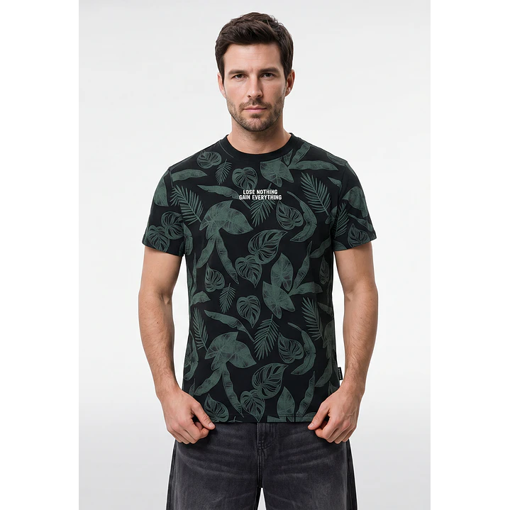 Polera Frases Hombre Negro 1