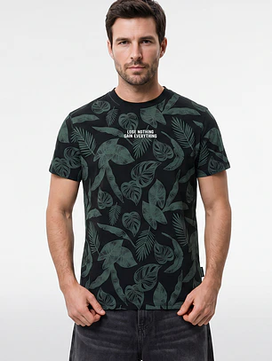 Polera Frases Hombre Negro