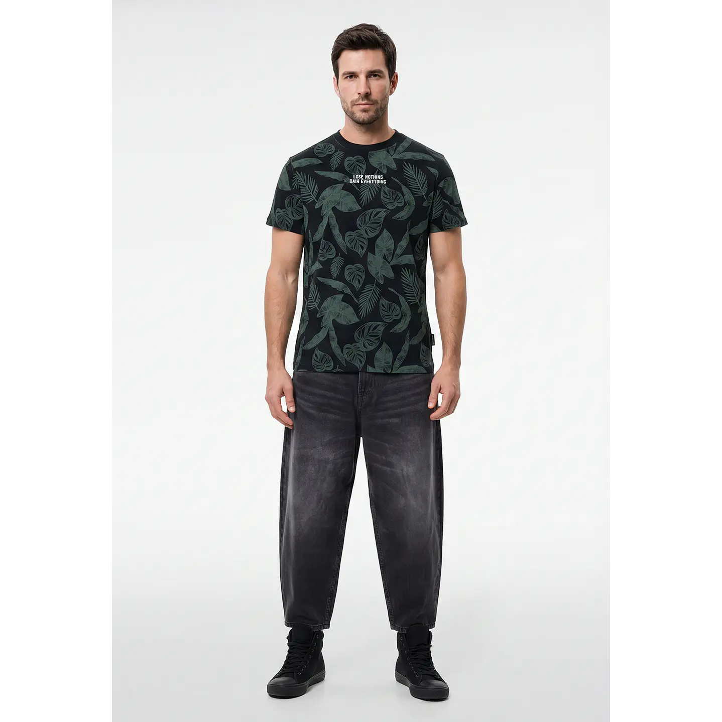 Polera Frases Hombre Negro 4