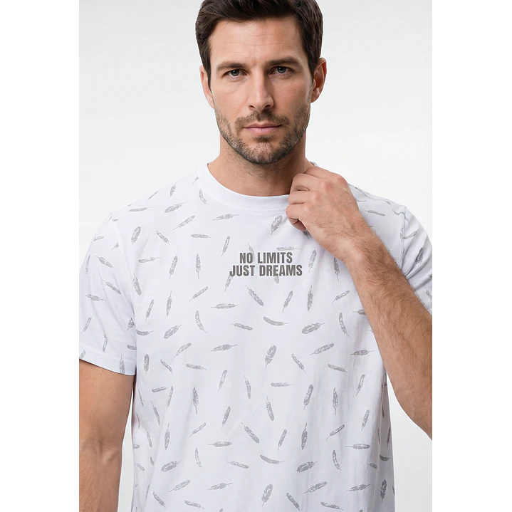 Polera Frases Hombre Blanco 2