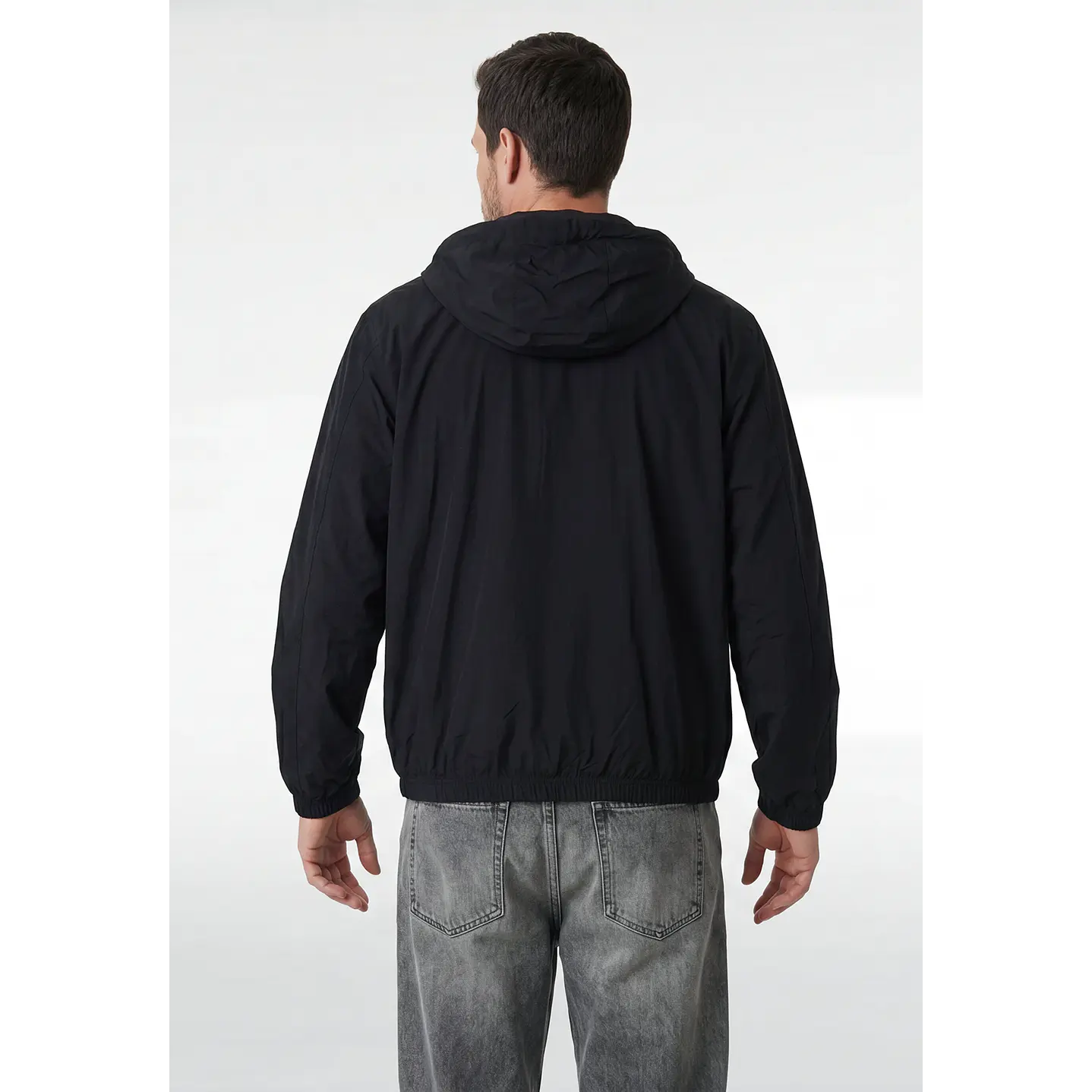 Cortaviento Casual Hombre Negro 3