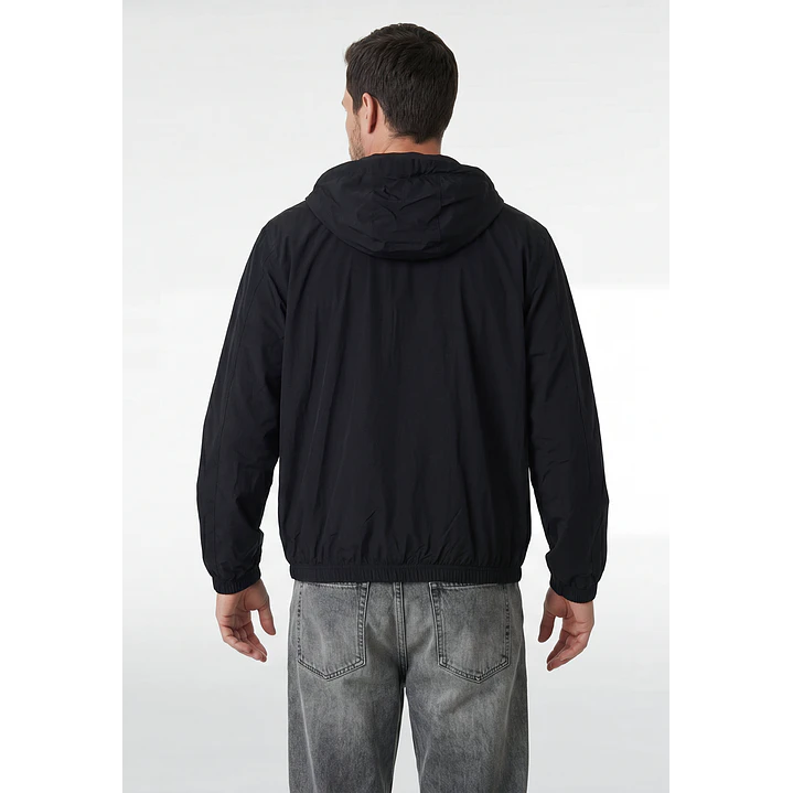 Cortaviento Casual Hombre Negro 3