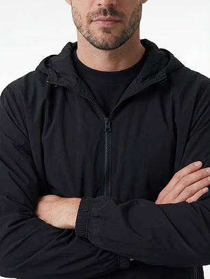 Cortaviento Casual Hombre Negro