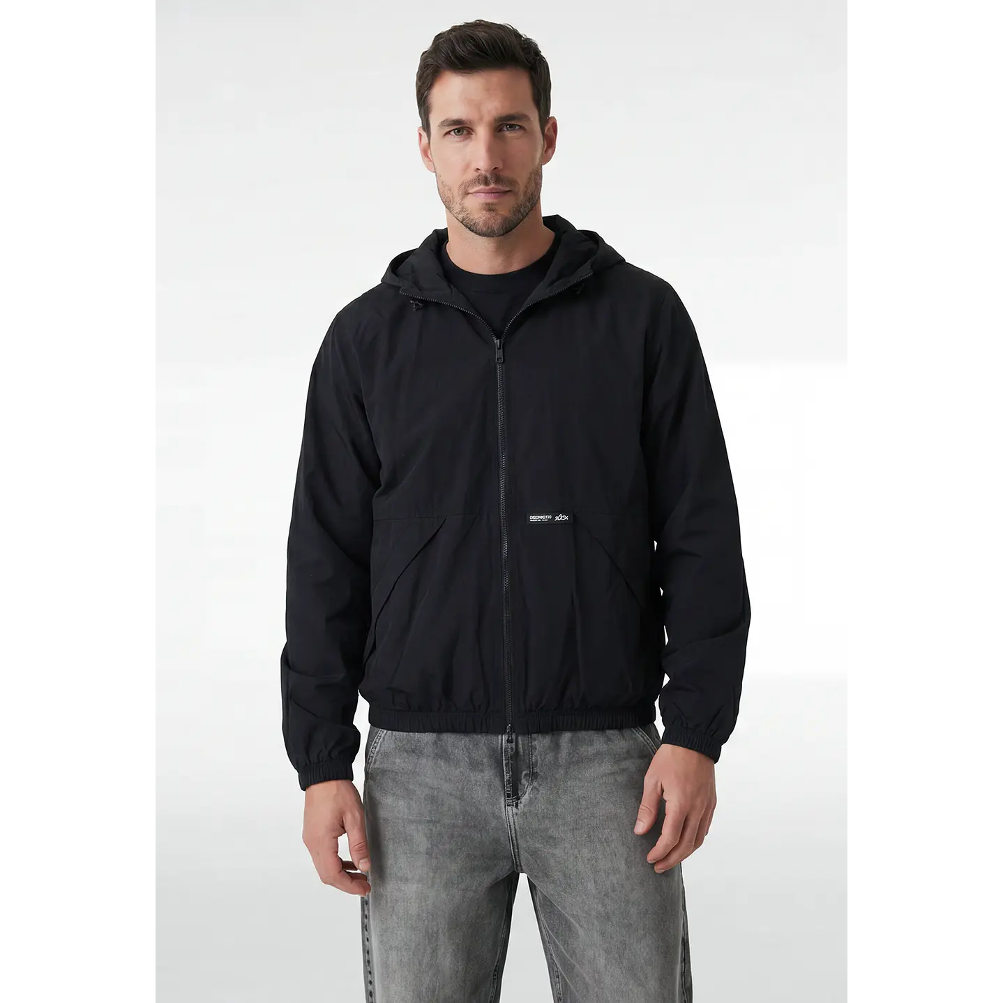 Cortaviento Casual Hombre Negro 1