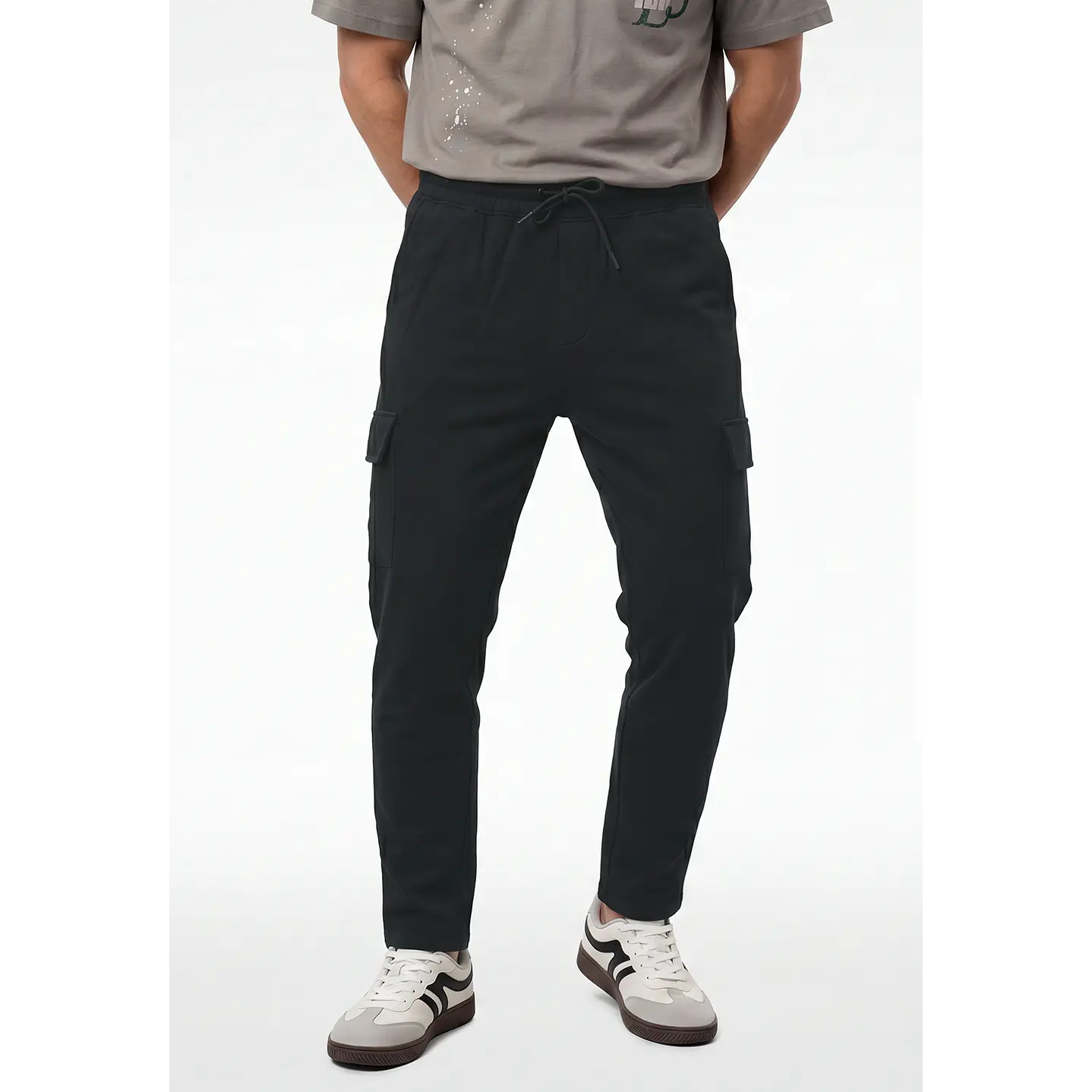 Buzo Regular Cargo Hombre Gris 1