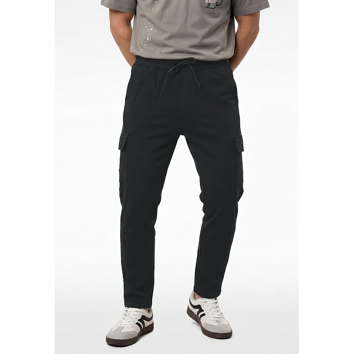 Buzo Regular Cargo Hombre Gris 1