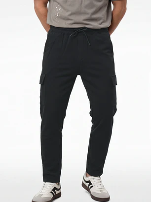 Buzo Regular Cargo Hombre Gris