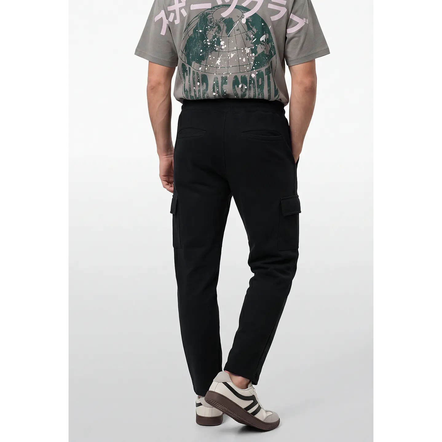 Buzo Regular Cargo Hombre Negro 2