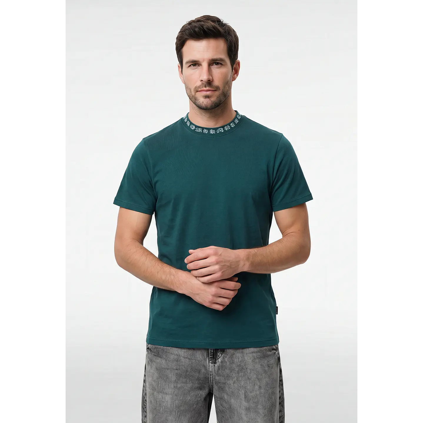 Polera Básica Hombre Verde 1