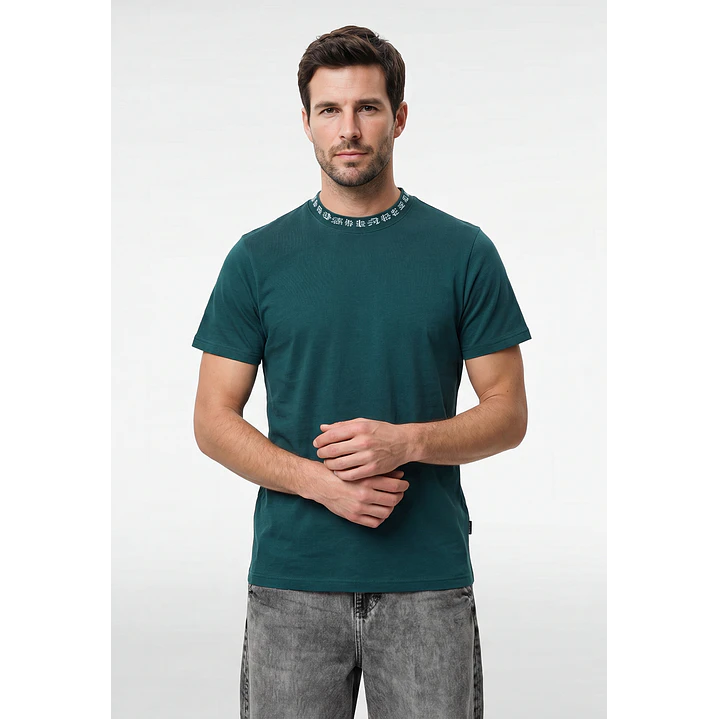 Polera Básica Hombre Verde 1