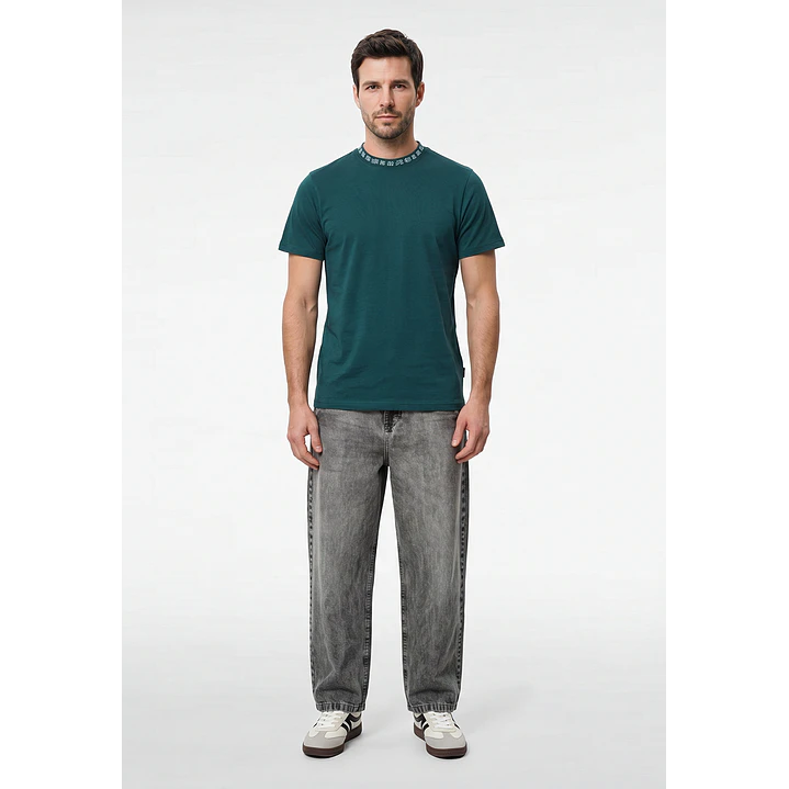 Polera Básica Hombre Verde 4