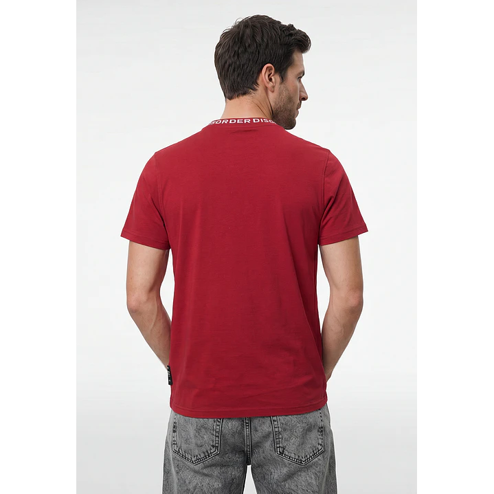 Polera Básica Hombre Rojo 3