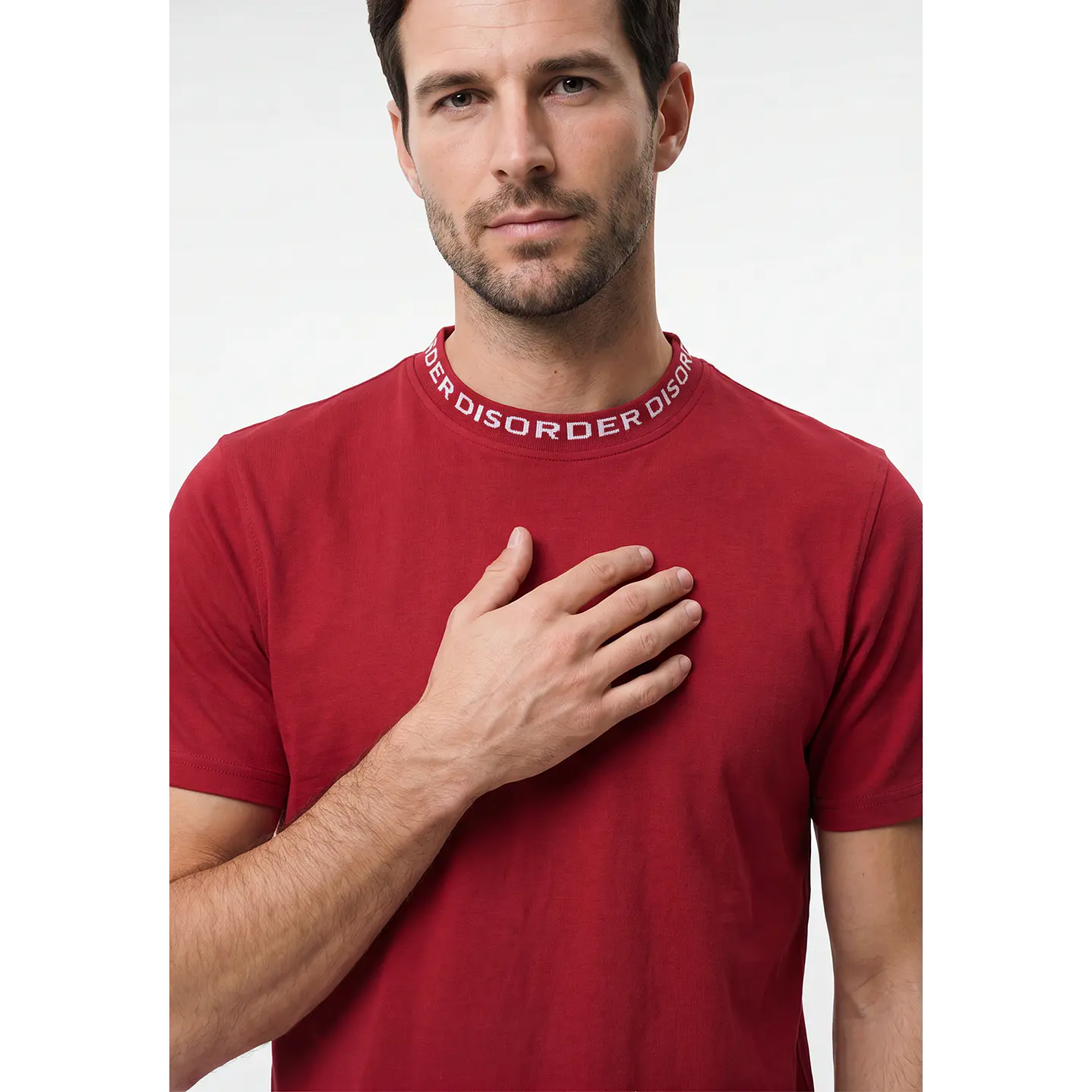 Polera Básica Hombre Rojo 2