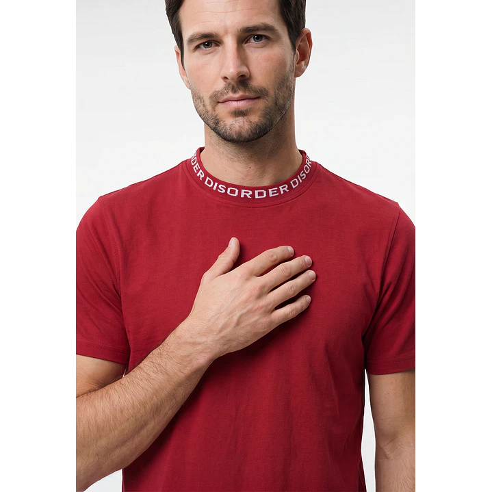 Polera Básica Hombre Rojo 2