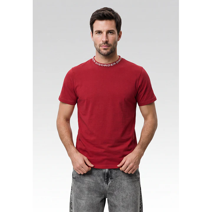 Polera Básica Hombre Rojo 1