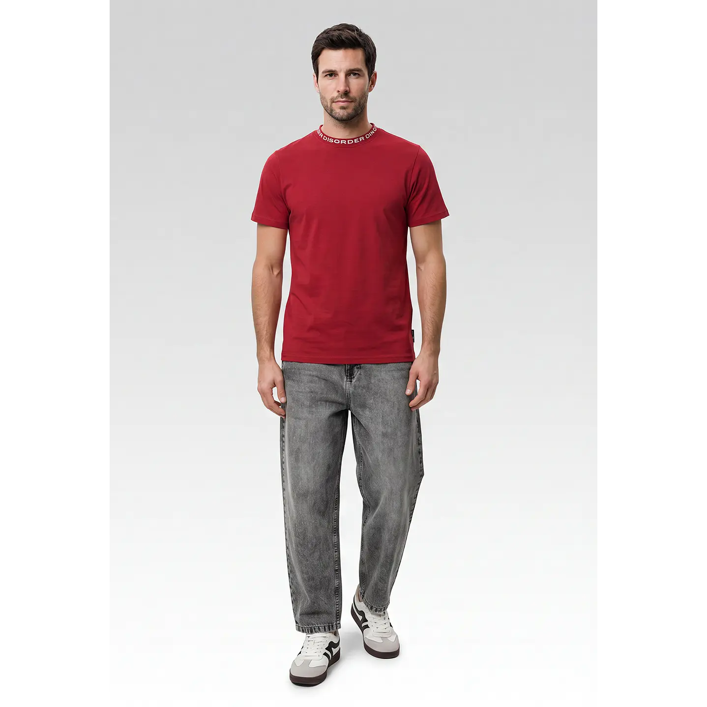 Polera Básica Hombre Rojo 4