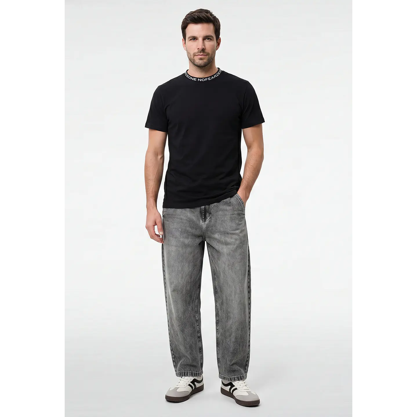 Polera Básica Hombre Negro 4