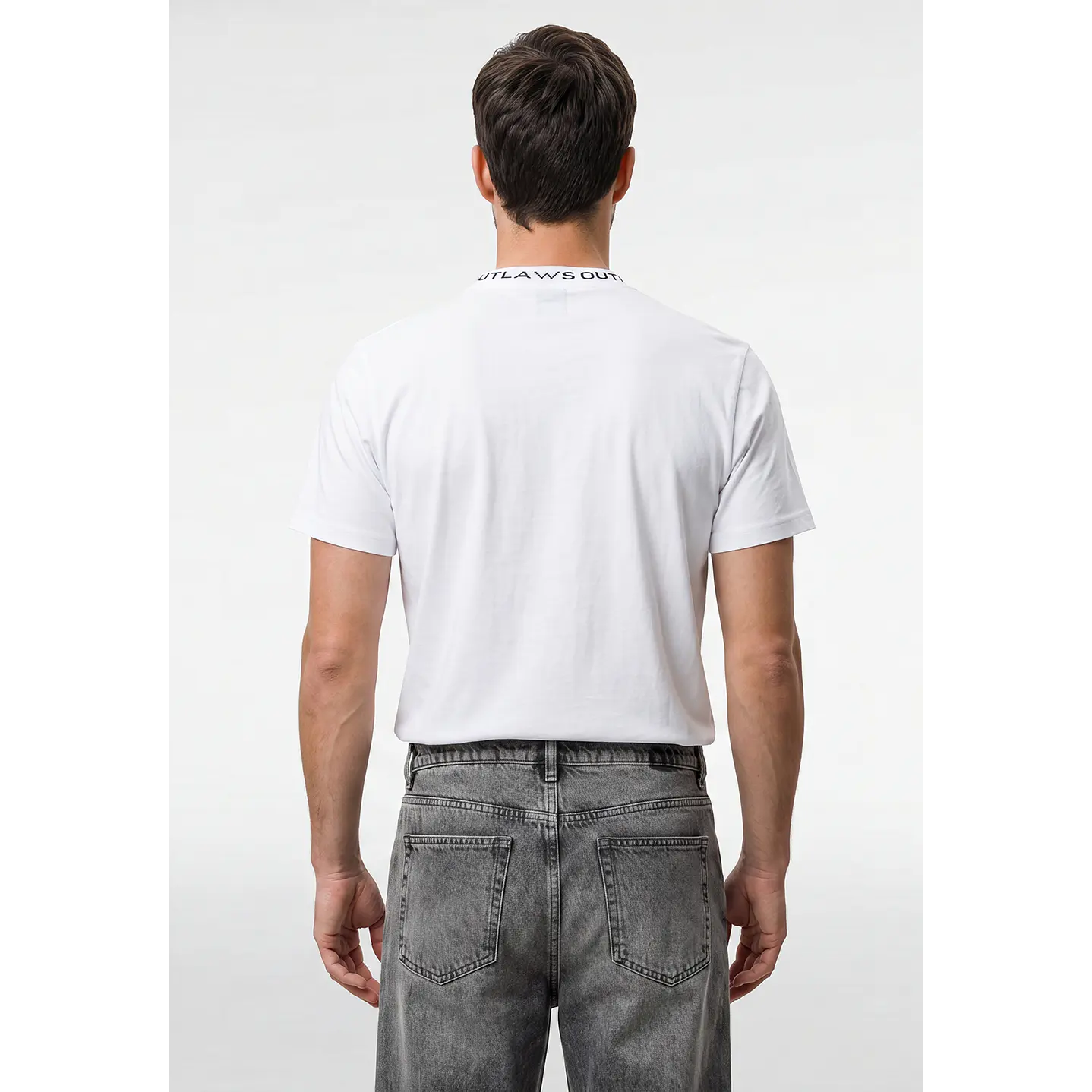 Polera Básica Hombre Blanco 3
