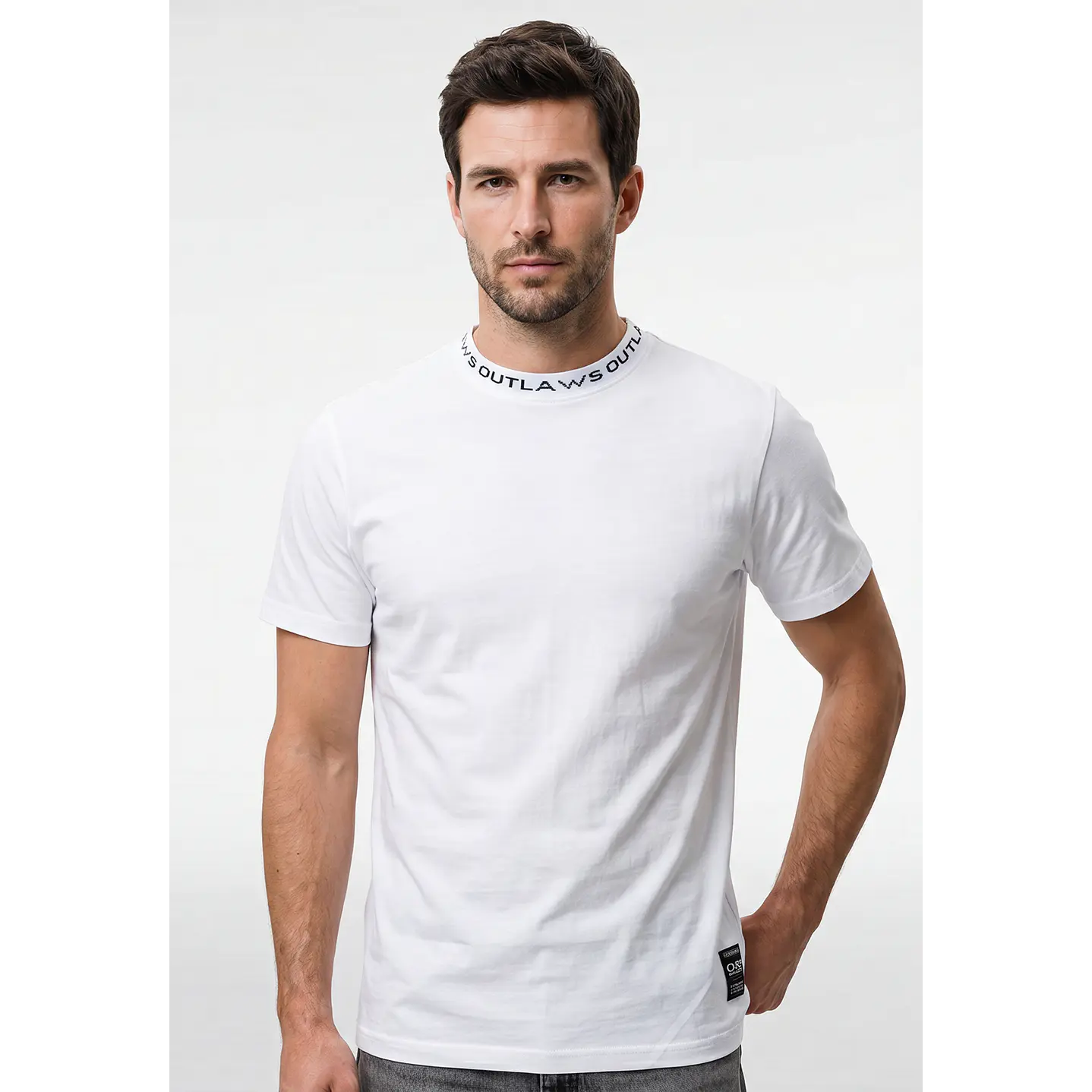 Polera Básica Hombre Blanco 2