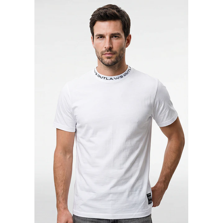 Polera Básica Hombre Blanco 2