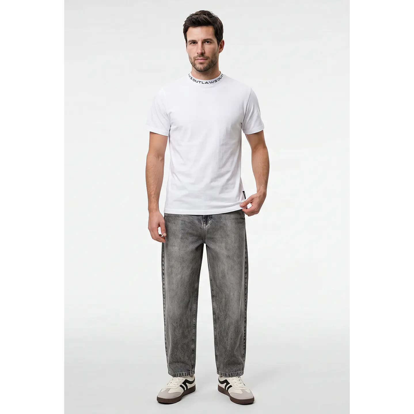 Polera Básica Hombre Blanco 4