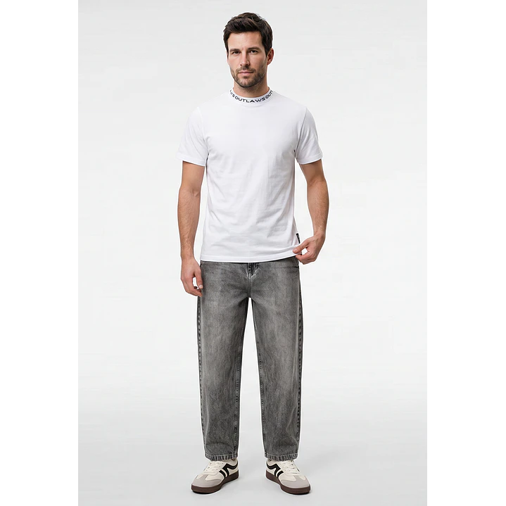 Polera Básica Hombre Blanco 4