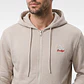 Polerón Con Cierre Casual Hombre Beige - Miniatura 2