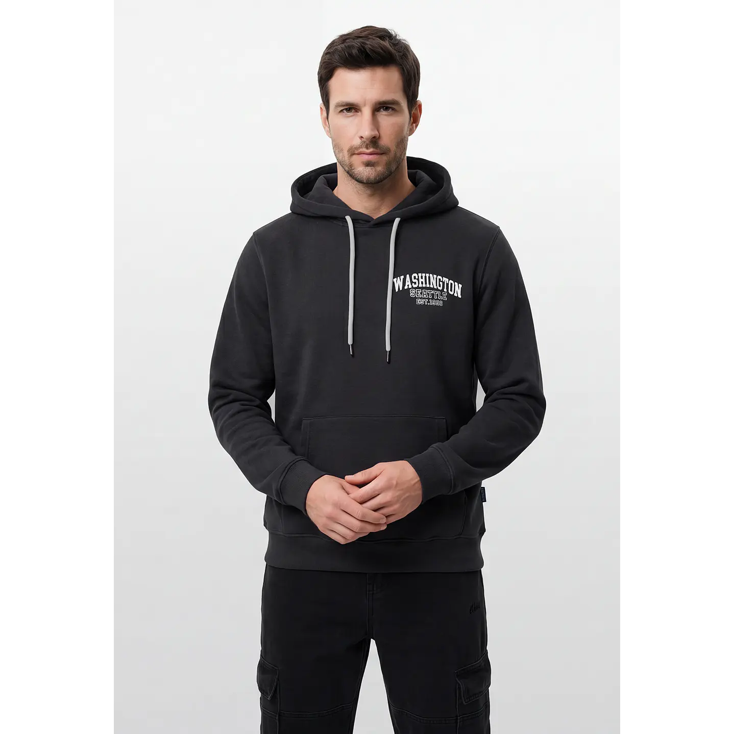 Polerón Casual Hombre Gris 1