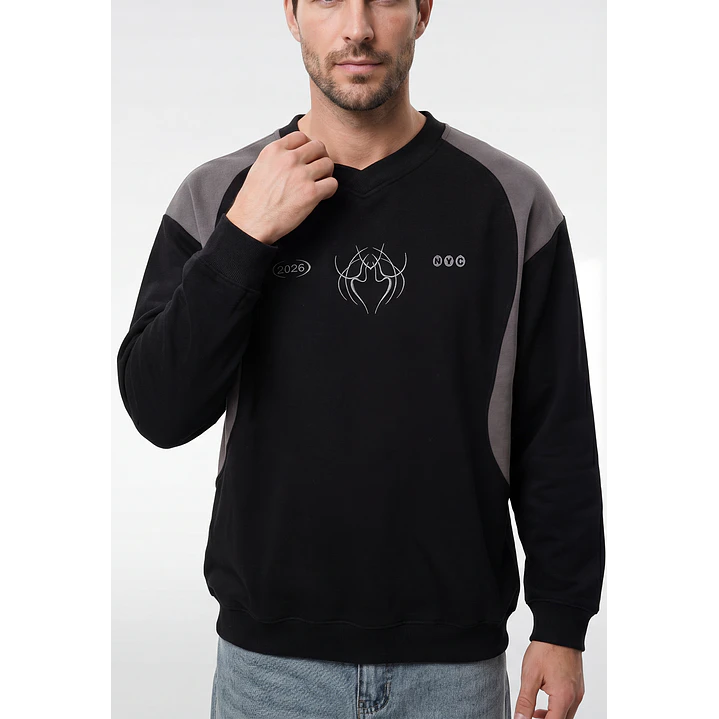 Polerón Moda Hombre Negro 2