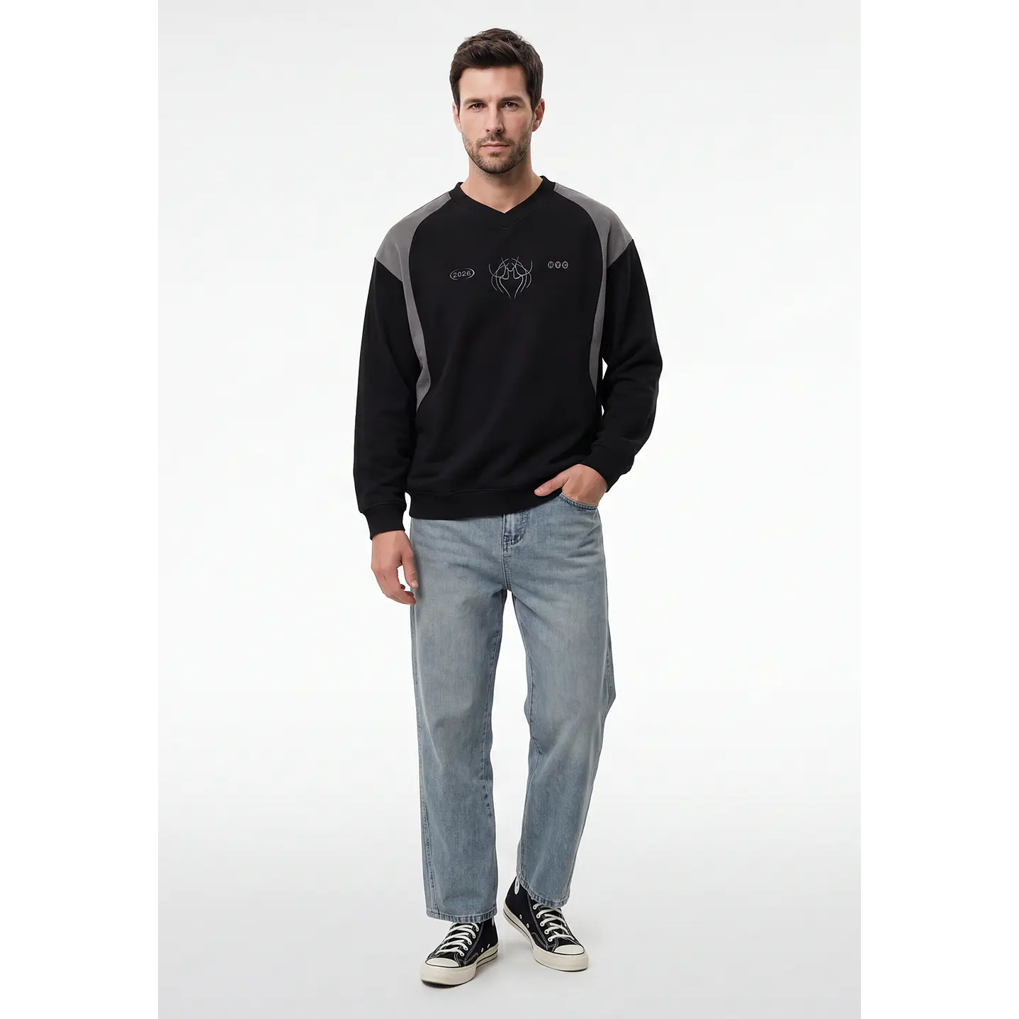 Polerón Moda Hombre Negro 4