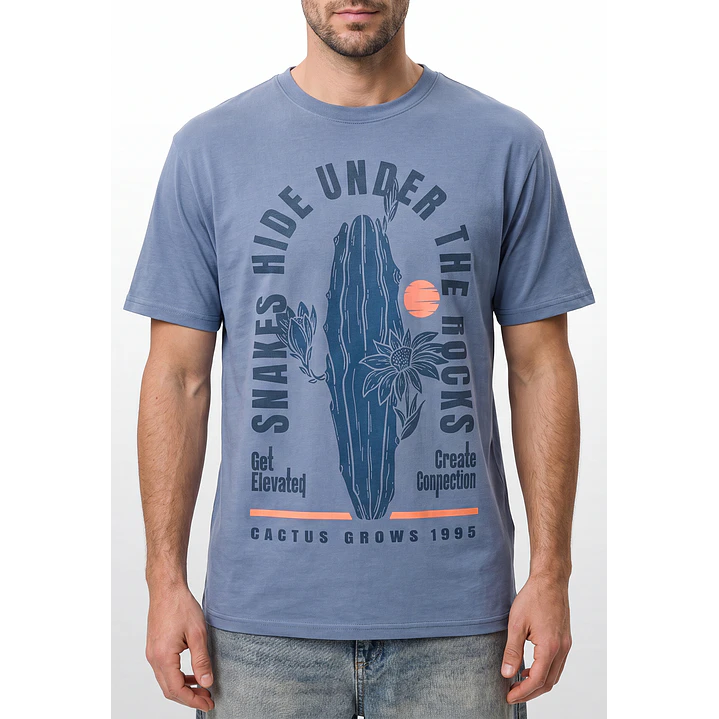 Polera Arizona Hombre Celeste 2