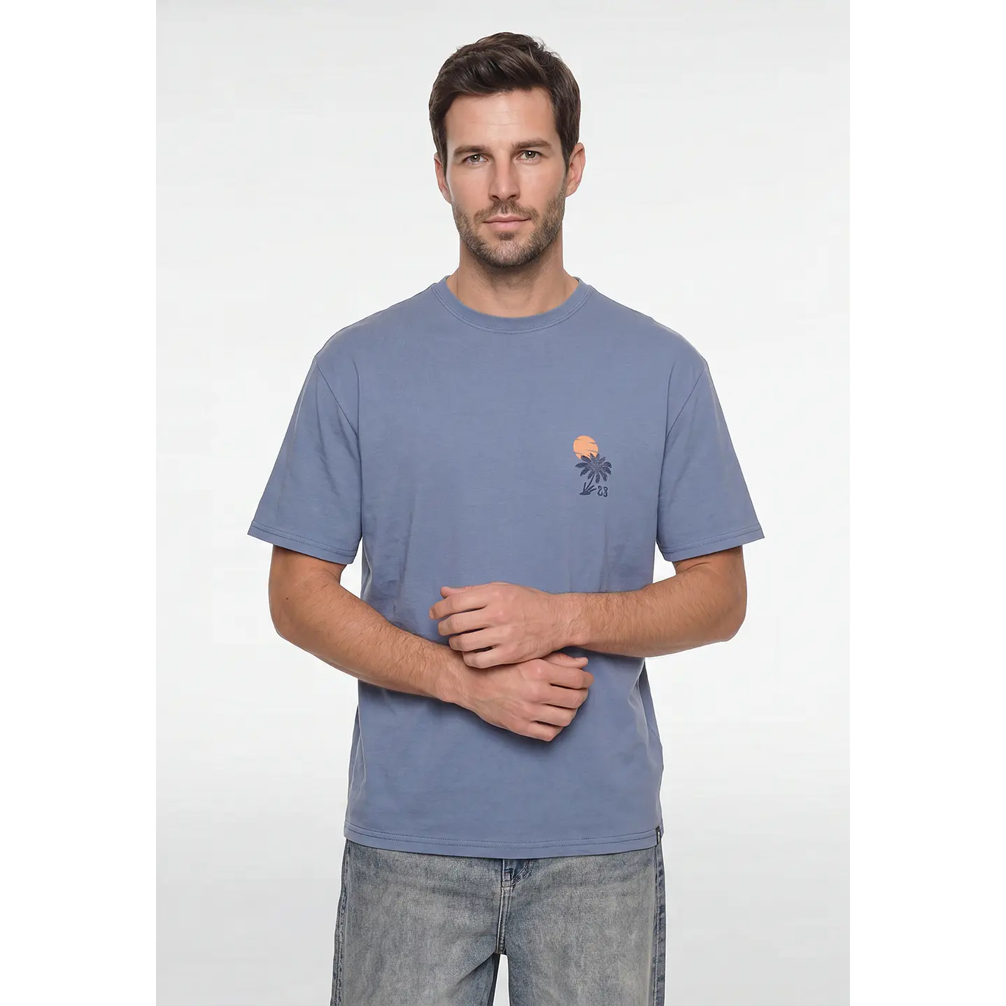 Polera Arizona Hombre Celeste 1