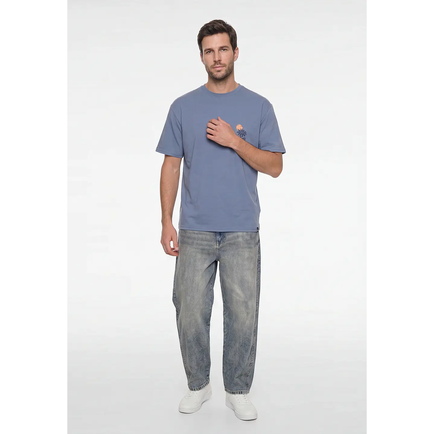 Polera Arizona Hombre Celeste 3