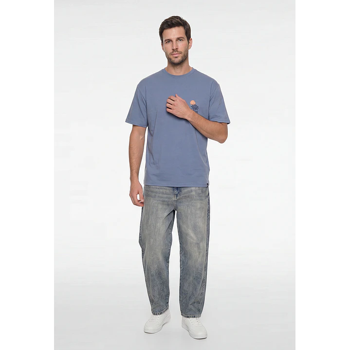 Polera Arizona Hombre Celeste 4