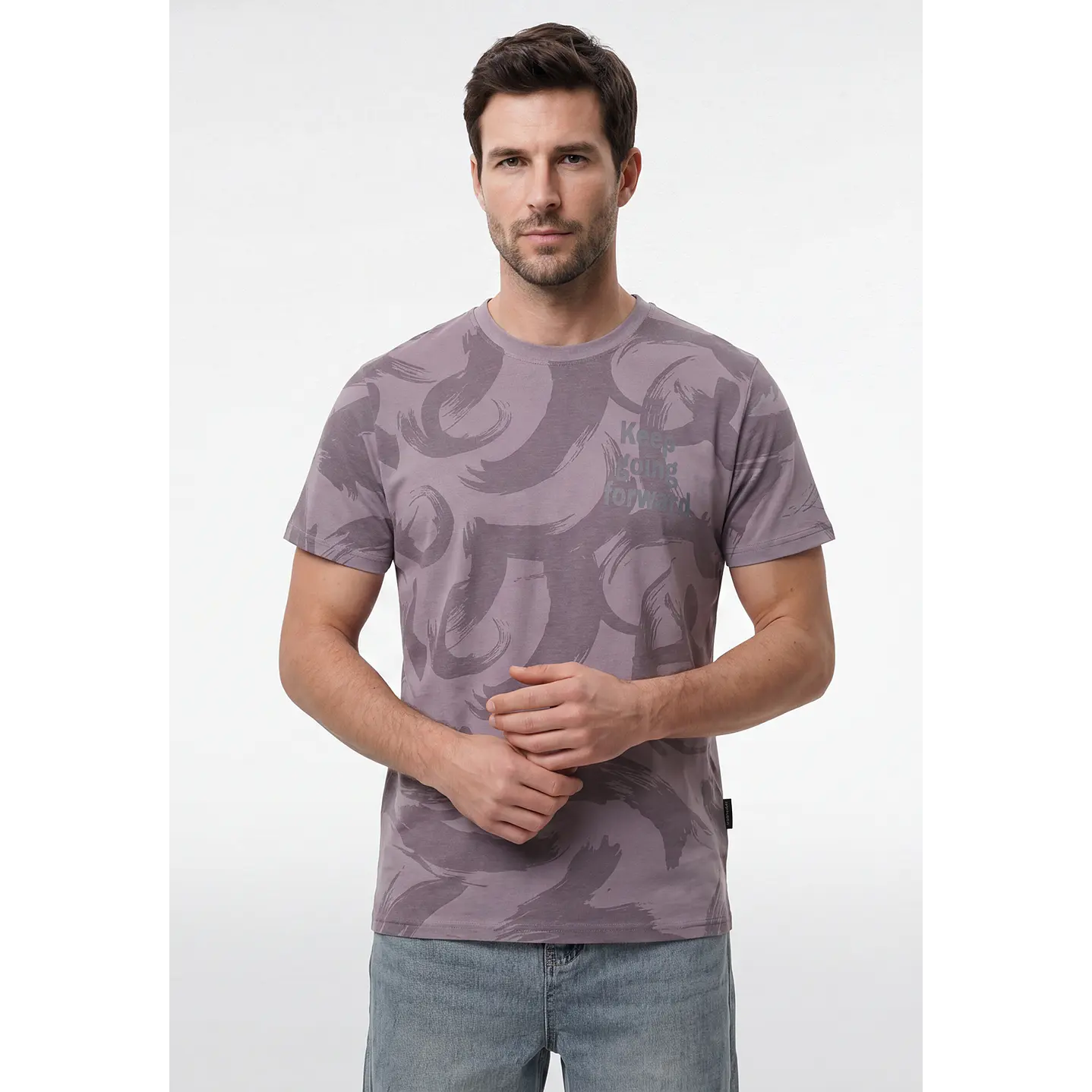 Polera Frases Hombre Lila 1