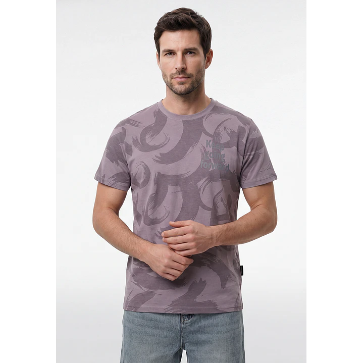 Polera Frases Hombre Lila 1