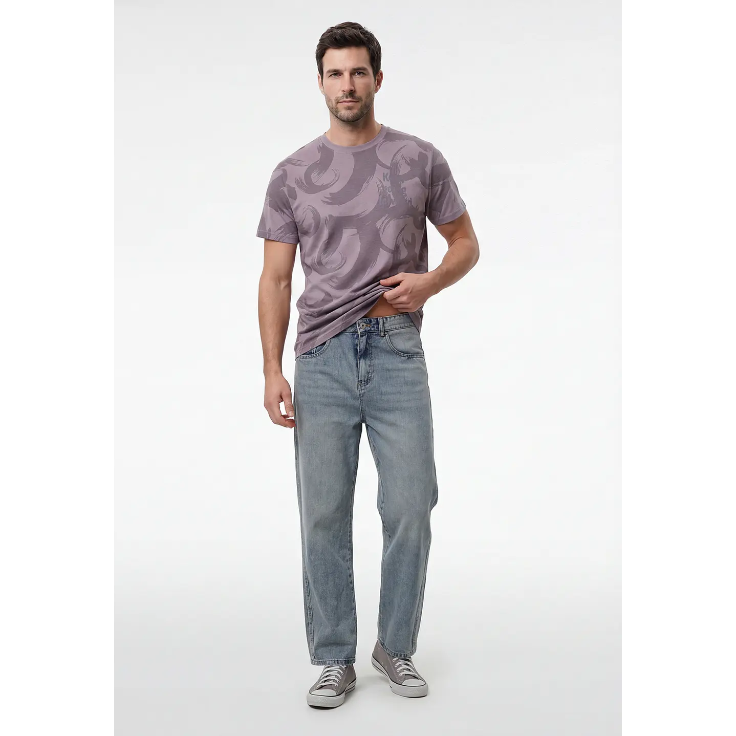 Polera Frases Hombre Lila 4