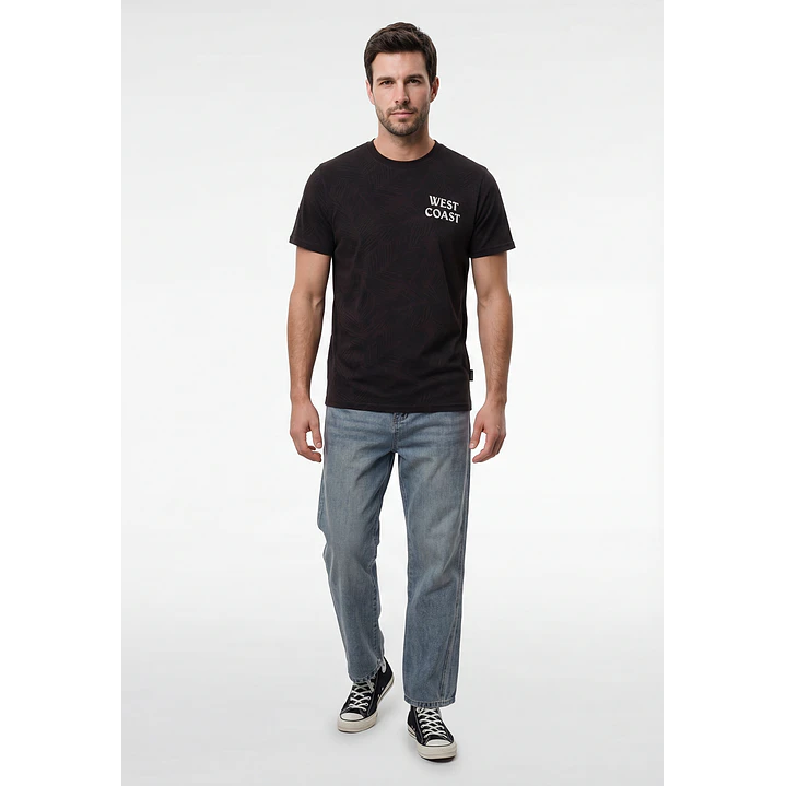 Polera Coast Hombre Negro 4