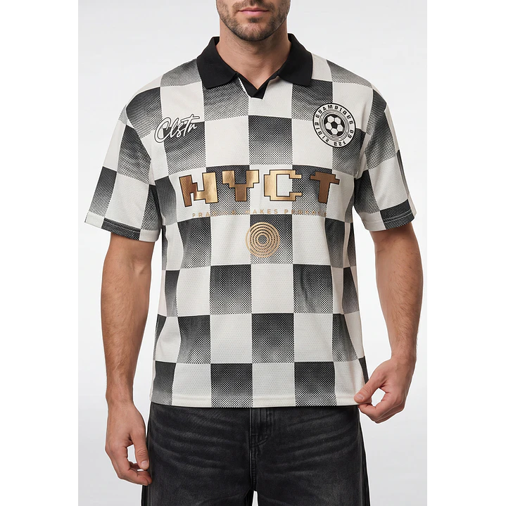 Polera Retro Fútbol Hombre Gris 2