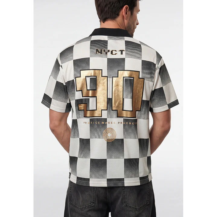 Polera Retro Fútbol Hombre Gris 3