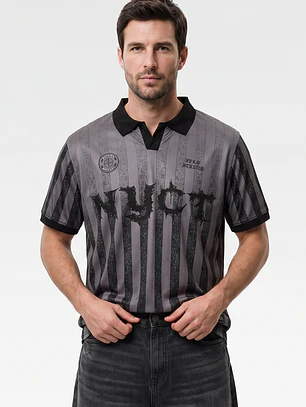 Polera Deportiva Retro Hombre Gris