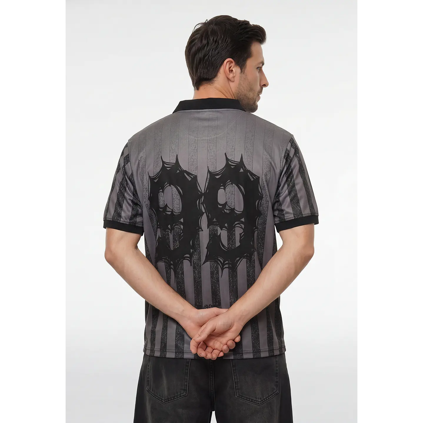 Polera Deportiva Retro Hombre Gris 3