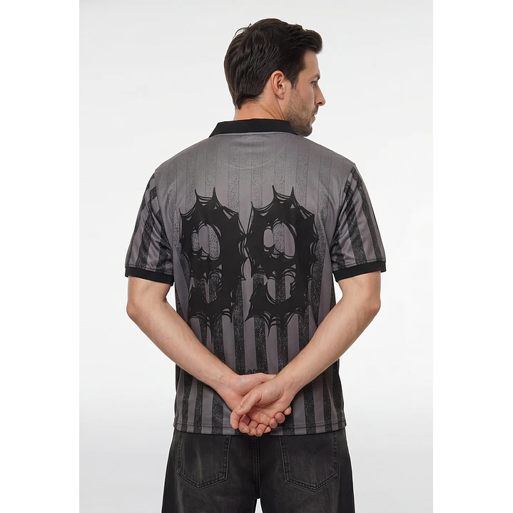 Polera Deportiva Retro Hombre Gris 3
