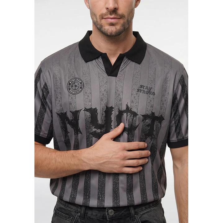 Polera Deportiva Retro Hombre Gris 2