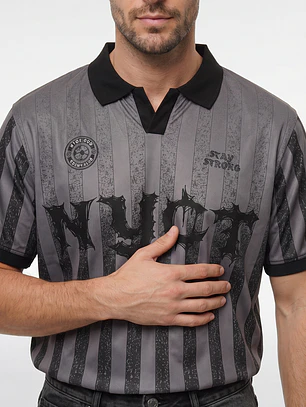 Polera Deportiva Retro Hombre Gris