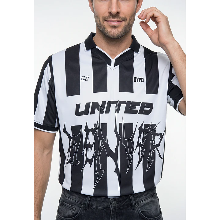 Polera Deportiva Retro Hombre Negro 2