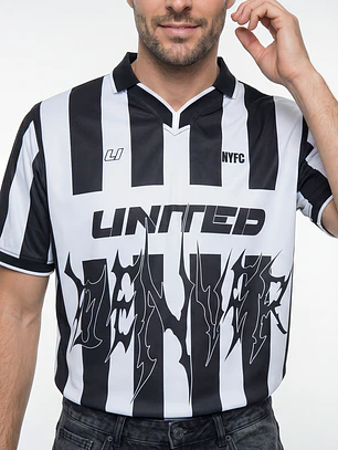 Polera Deportiva Retro Hombre Negro